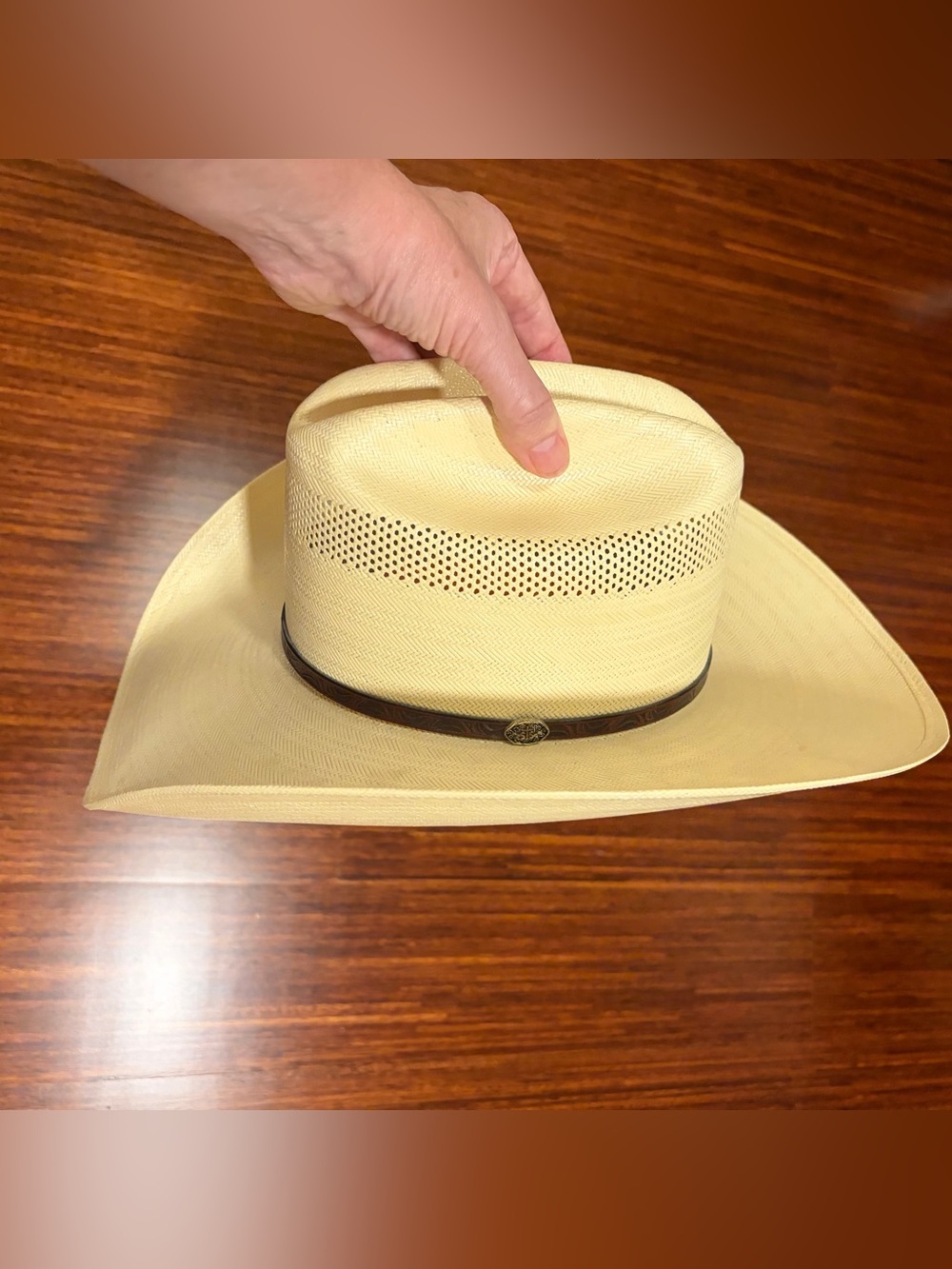 Resistol Self-conforming Straw Cowboy Hat Size 7 56 Classic Western Style